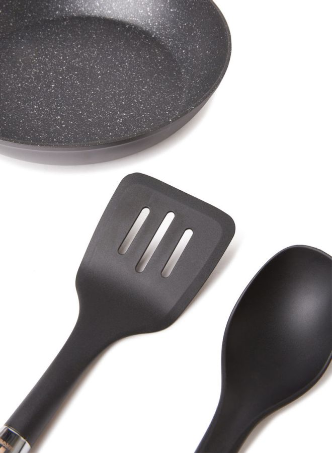 7-Piece Orion Forged Aluminium Induction Bottom Non-Stick Cookware Set Black
