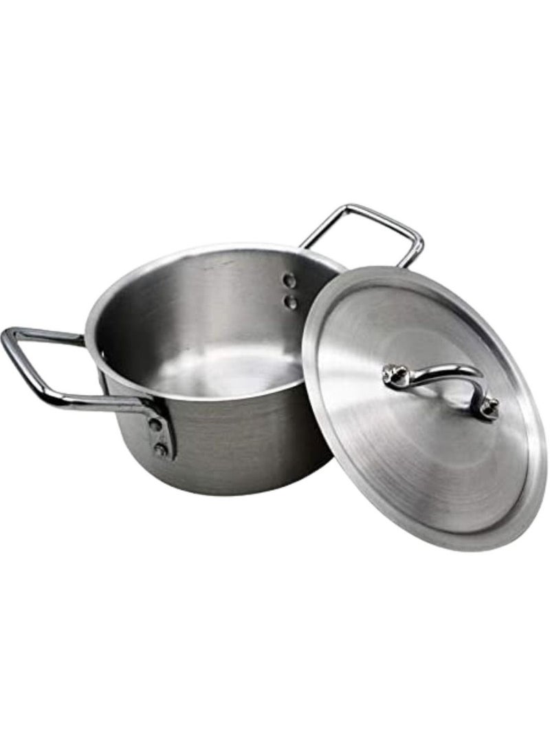 ARTC 10 Pieces Aluminum Cooking Pot Cookware Set With Handles Silver 20cm 22cm 24cm 26cm 28cm