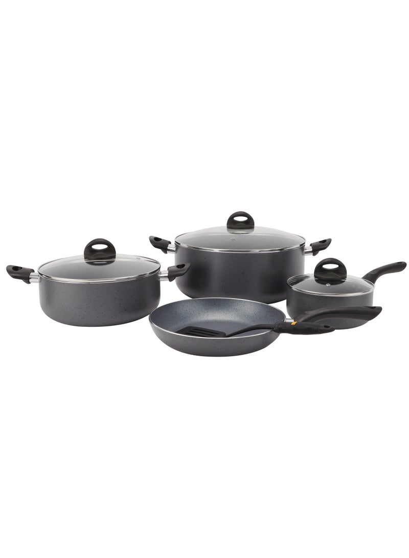 Delcasa ever noon 8 piece non stick cookware set suitable for all stove tops gas, ceramic, halogen, induction, hot plate