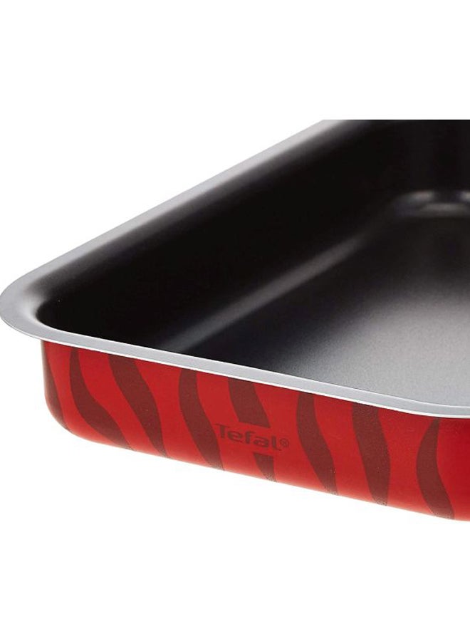Les Specilistes Roaster Rect 25x19Cm With Comfort Touch Assorted Kitchen Tool Black/Red