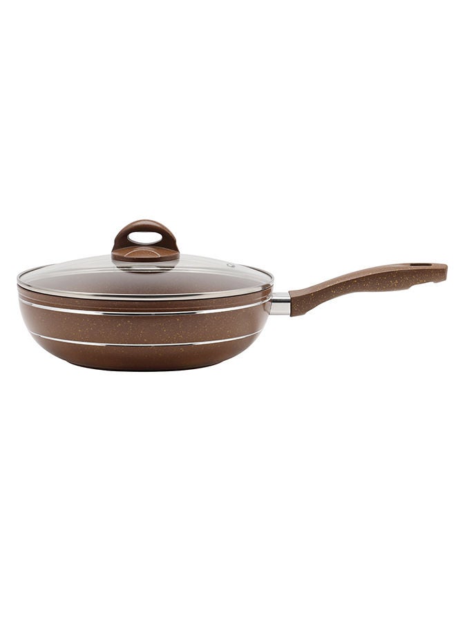 DelCasa 28CM Golden Pearl Series Wok Pan with Lid DC2281