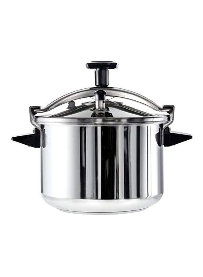 Stainless Steel Pressure Cooker Silver/Black 6.0Liters