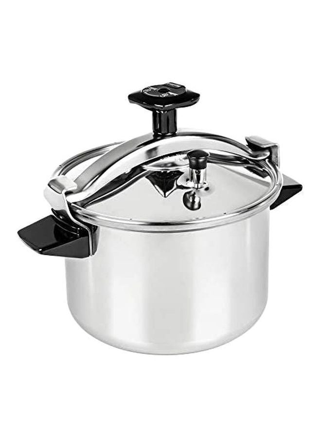 Stainless Steel Pressure Cooker Silver/Black 6.0Liters