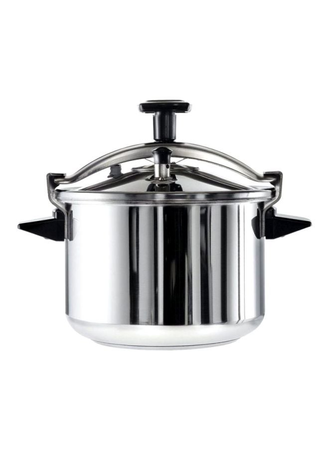 Authentic Pressure Cooker Stainless Steel Silver/Black 6-6.6Liters