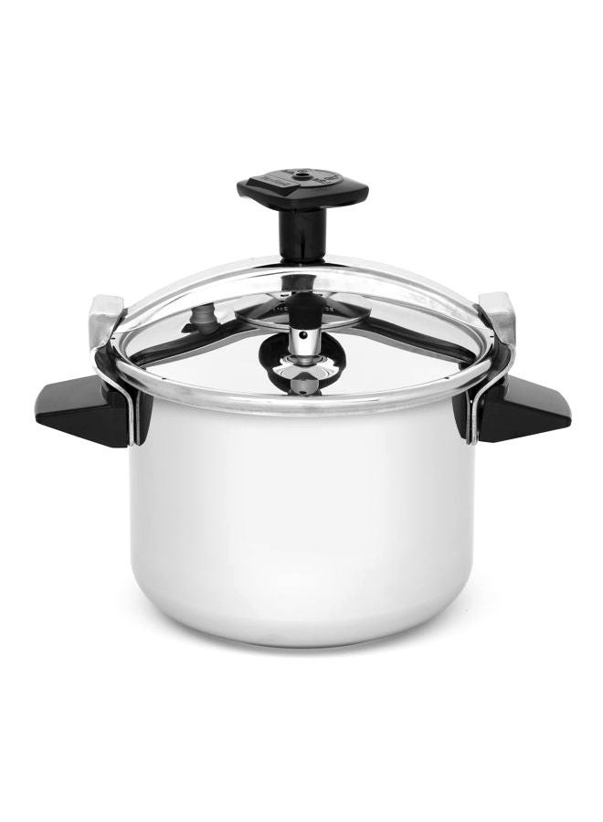 Authentic Pressure Cooker Stainless Steel Silver/Black 6-6.6Liters