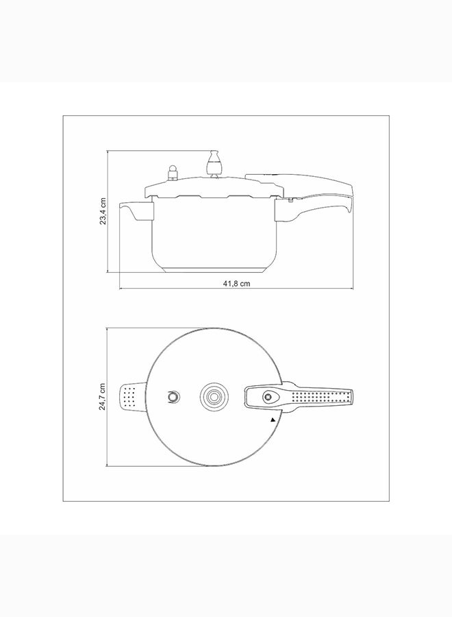 Allegra Stainless Steel Pressure Cooker With Tri-Ply Bottom 22cm