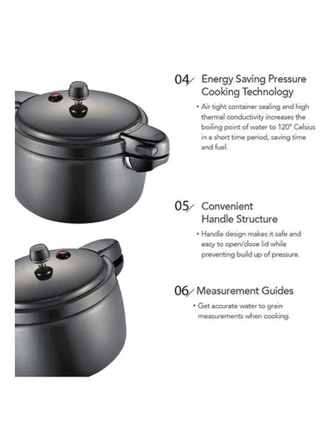 Smooth and Long Lasting Aluminum Alloy Material Pressure Cooker 5.5L