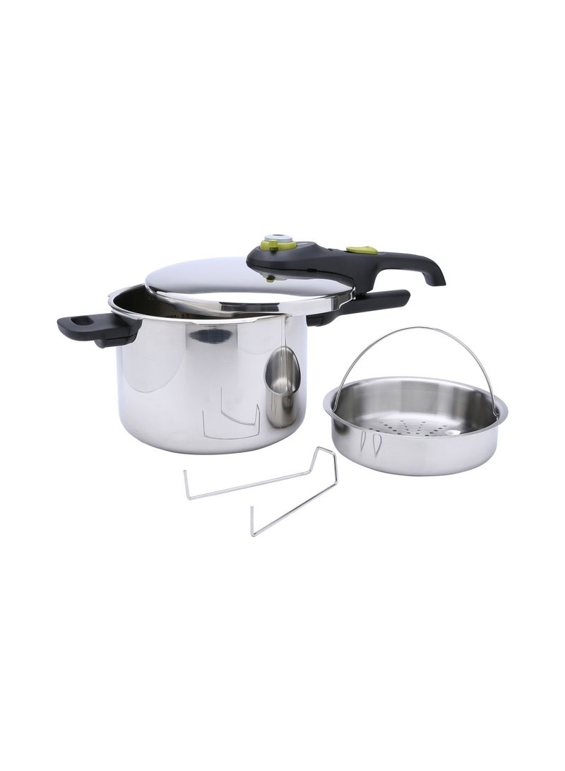 Stainless Steel Secure 5 Neo Pressure Cooker Silver 6Liters