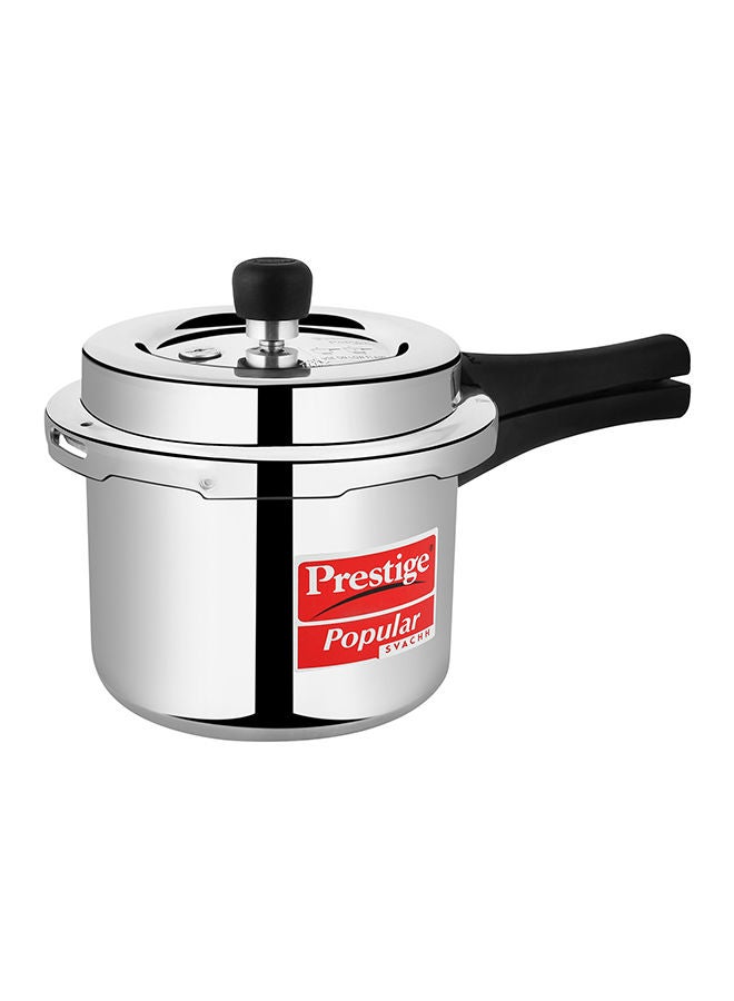 5Liters Prestige Kitchen Starter Pack (Popular Svachh 3 Ltr + 2 Ltr Body + Fry Pan 180mm + Tawa 250mm) Silver