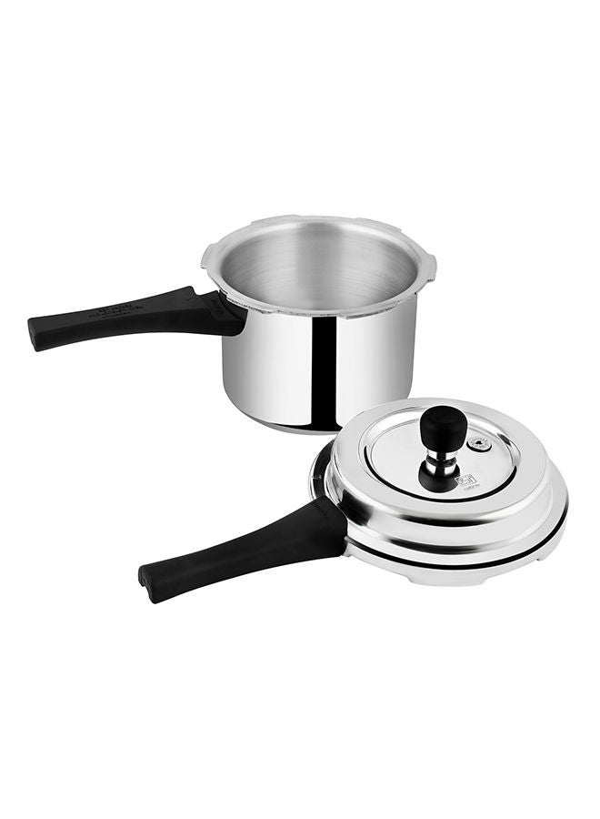 5Liters Prestige Kitchen Starter Pack (Popular Svachh 3 Ltr + 2 Ltr Body + Fry Pan 180mm + Tawa 250mm) Silver