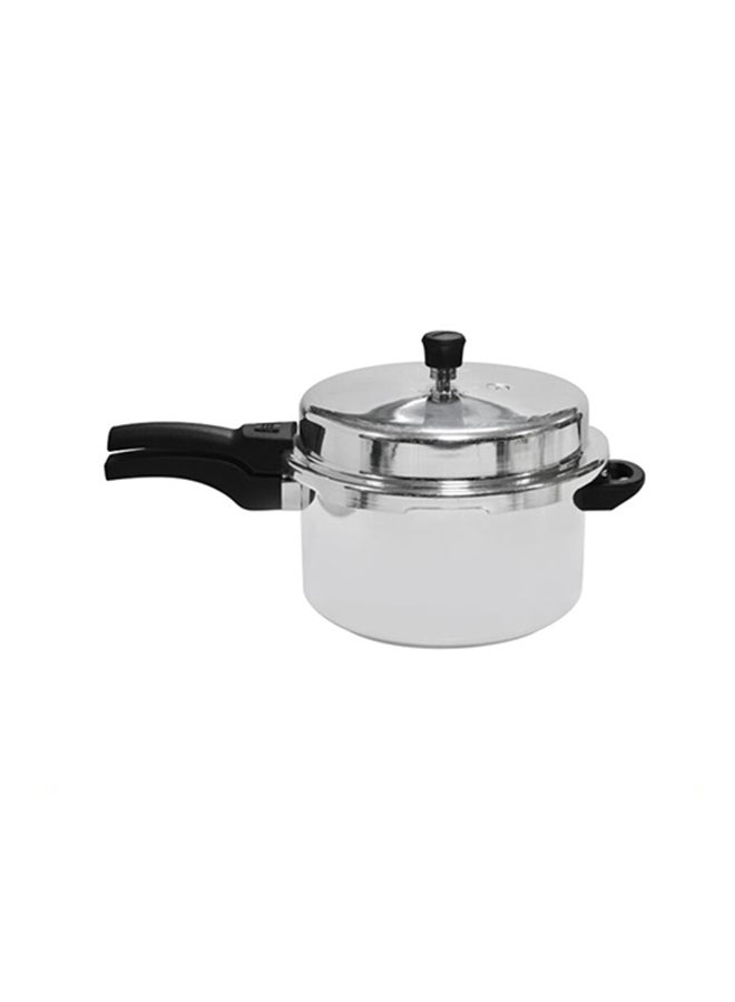 Aluminium Pressure Cooker Silver/Black 12Liters