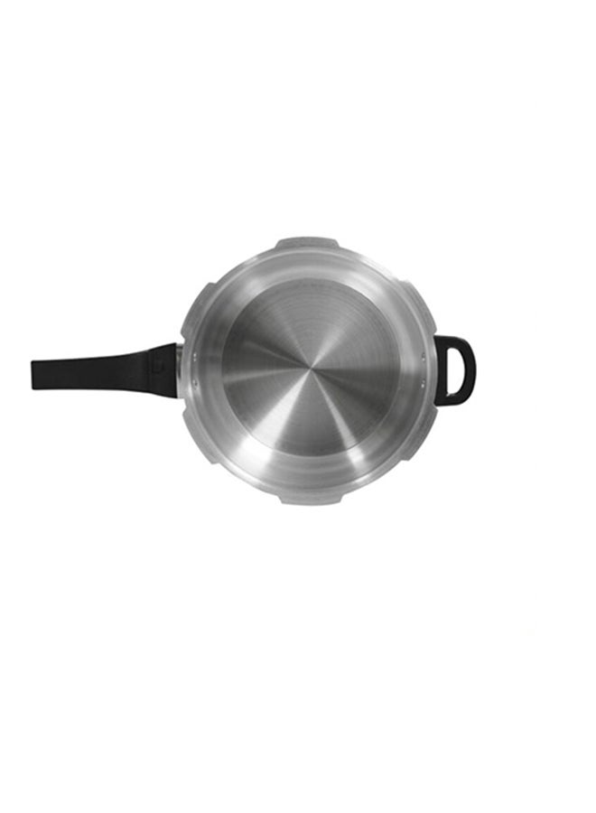 Aluminium Pressure Cooker Silver/Black 12Liters