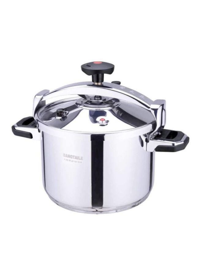 Manual Pressure Cooker Silver/Black