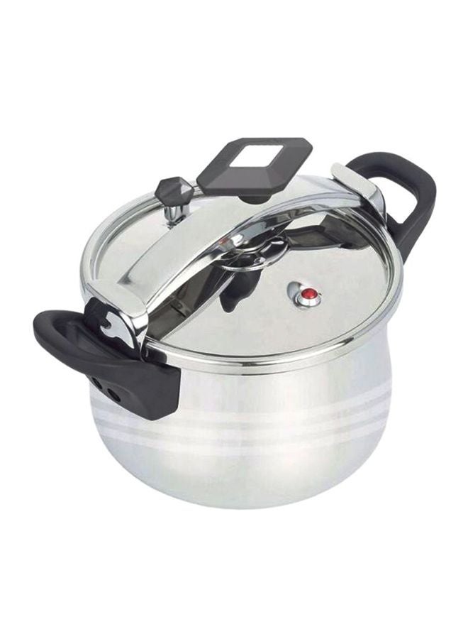 Stainless Steel Durable & Elagant Look, Dishwasher Safe Large Handles, For Secure Handling Gas Compatible Pressure Cooker With Clipon Lid Silver 11Liters