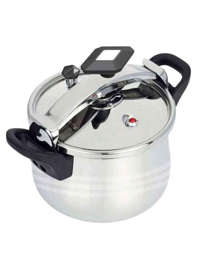 Stainless Steel Durable & Elagant Look, Dishwasher Safe Large Handles, For Secure Handling Gas Compatible Pressure Cooker With Clipon Lid Silver 11Liters