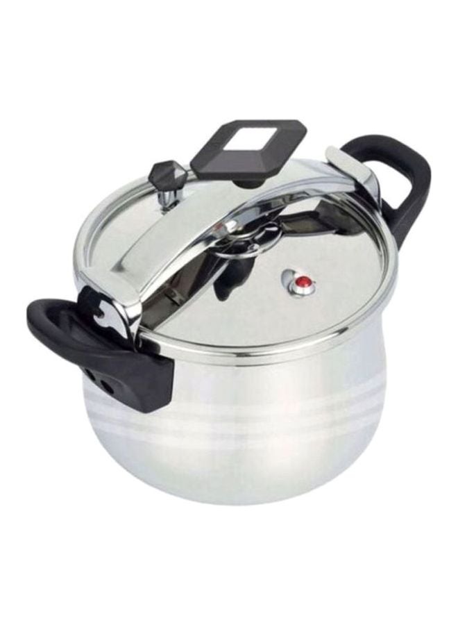 Stainless Steel Pressure Cooker Silver/Black 9Liters