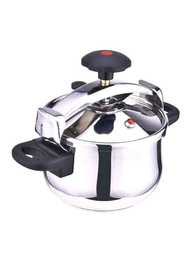 Stainless Steel Pressure Cooker Silver/Black 9Liters