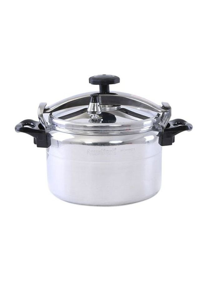 Stainless Steel Pressure Cooker Silver/Black 9Liters