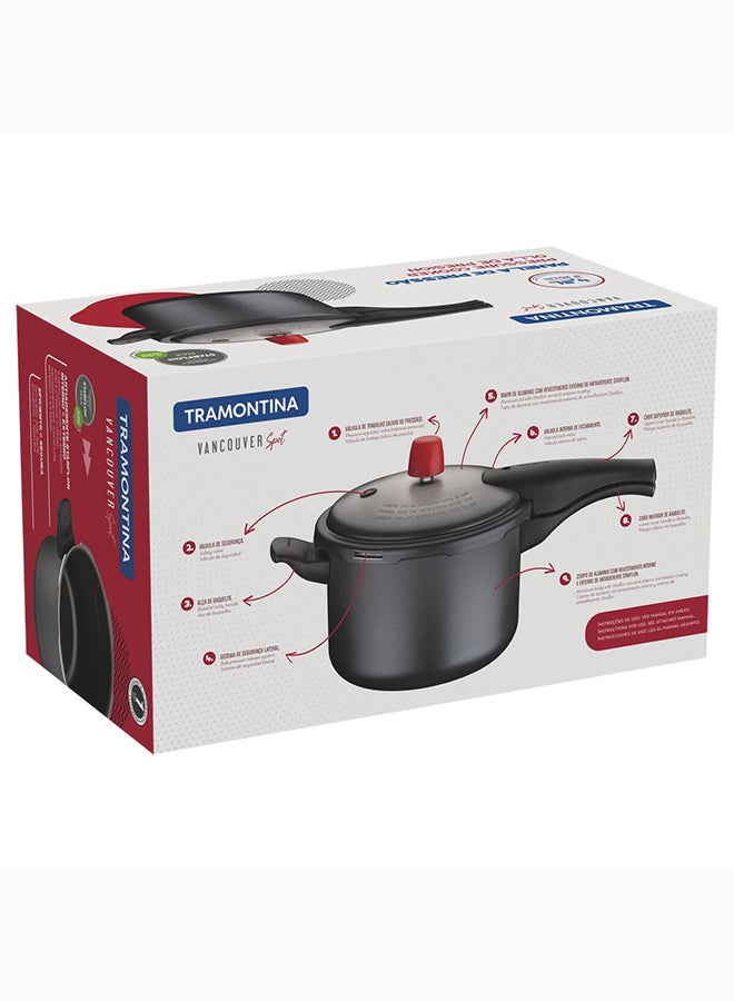 Aluminum Vancouver Spot Graphite Pressure Cooker With Interior And Exterior Starflon Max PFOA Free Nonstick Coating Graphite 20cm