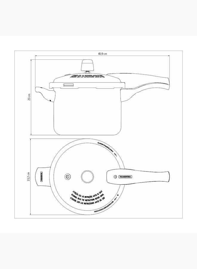 Aluminum Vancouver Spot Graphite Pressure Cooker With Interior And Exterior Starflon Max PFOA Free Nonstick Coating Graphite 20cm