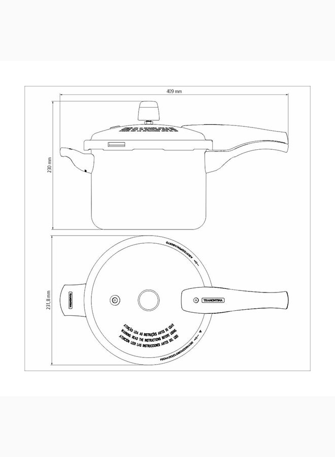 Aluminum Vancouver Spot Graphite Pressure Cooker With Interior And Exterior Starflon Max PFOA Free Nonstick Coating Graphite 20cm