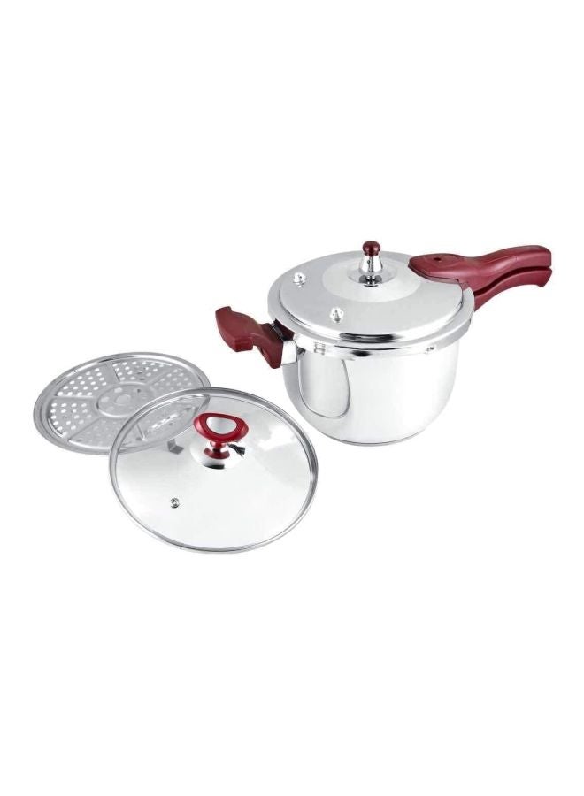Stainless Steel Pressure Cooker Silver 55cm