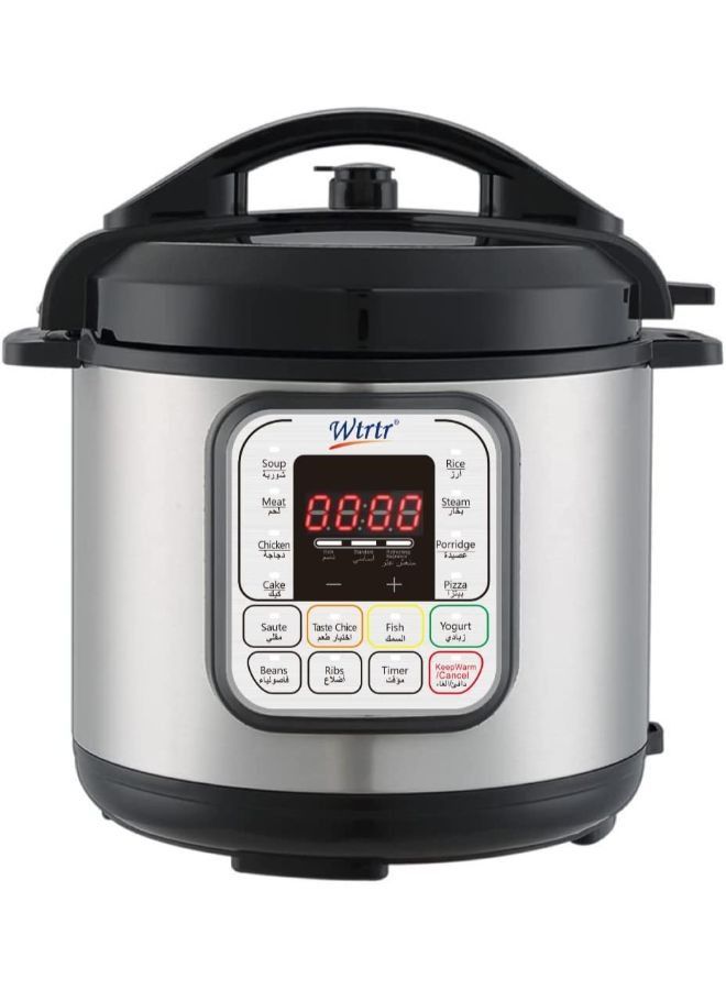 7L stainless steel electric pressure cooker 1500W Slow Rice Cooker Yogurt Cake Maker Steamer and Warmer Silver WTR-7008