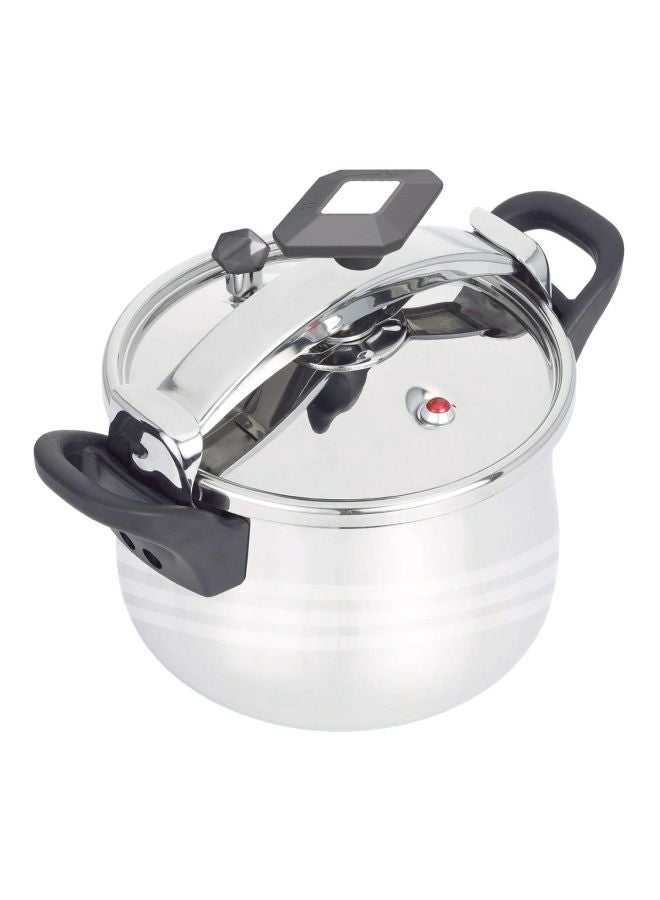 Stainless Steel Pressure Cooker Silver 6Liters