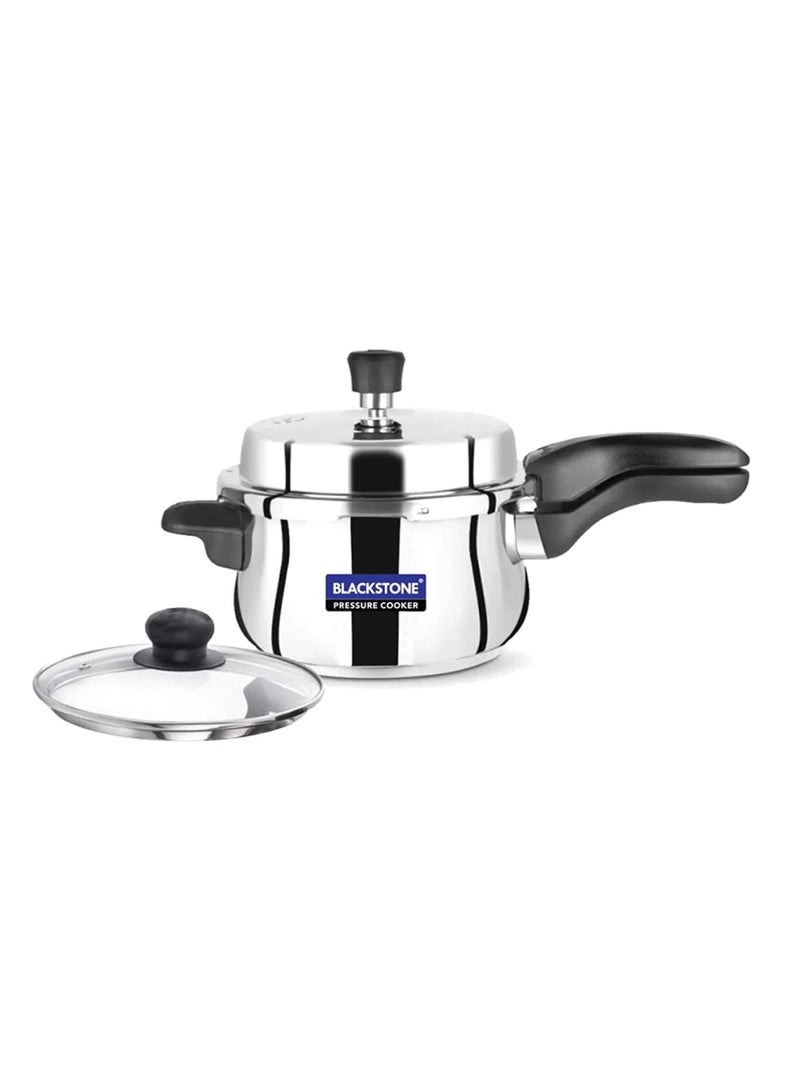 Pressure Cooker Stainless Steel Cooker with Toughened Glass Lid Comfortable Handle BSPC6722 5.5L