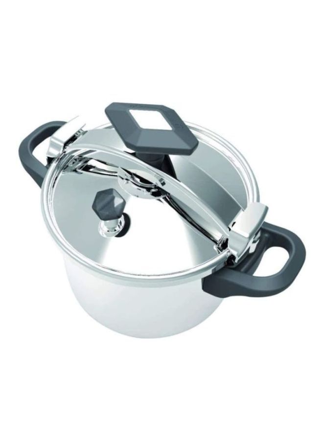 Stainless Steel Durable & Elagant Look, Dishwasher Safe Large handles, for secure handling gas compatiblePressure Cooker With Clipon Lid Stainless Steel 5Liters