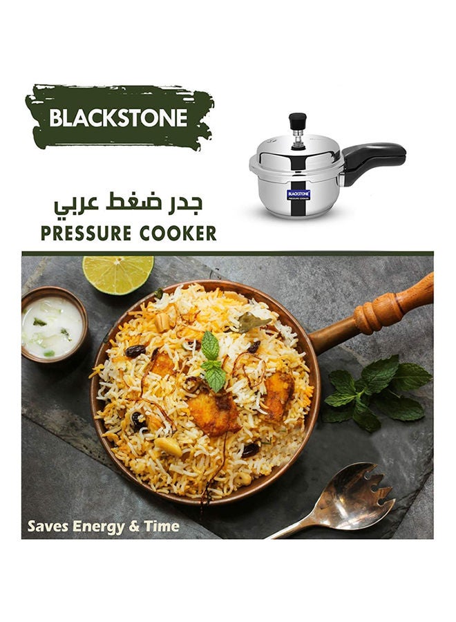 2 Ltr Pressure Cooker, Stainless Steel Cooker with Comfortable Handle Induction Compatible Base