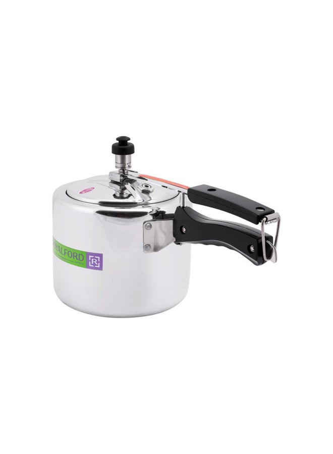 Royalford Aluminium Pressure Cooker -  Durable Virgin Aluminium Silver 5.0Liters