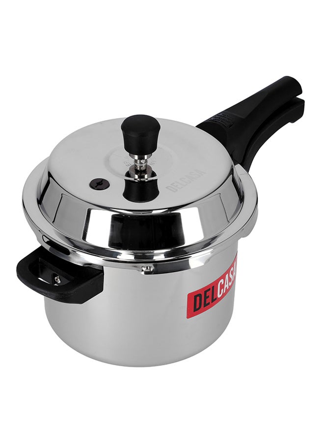 Stainless Steel Dishwasher Safe Pressure Cooker Silver 5Liters