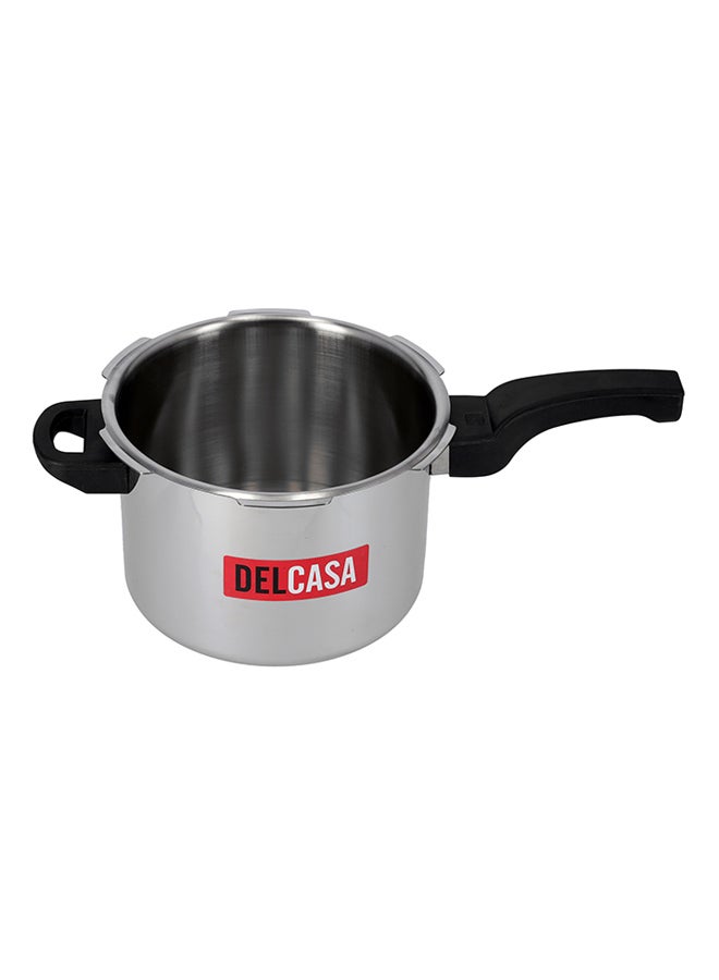 Stainless Steel Dishwasher Safe Pressure Cooker Silver 5Liters