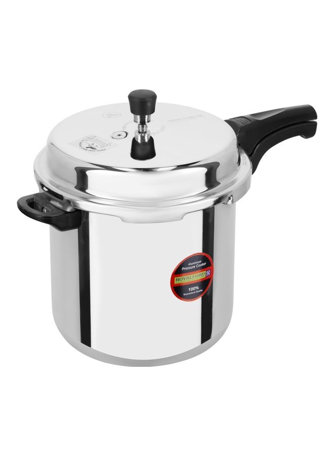 Aluminum Induction Base Pressure Cooker Equipped with Improved Pressure Regulator and Controlled GRS Durable Construction with Firm Handles Compatible with Induction 12Liters