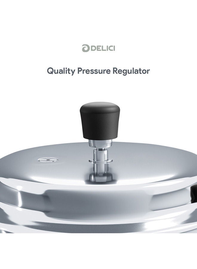 Stainless Steel Pressure Cooker 5L (SPC5E)  Quick Heating Induction Base, Safe Gasket Release, Heavy Base Sandwich Bottom - Ideal for High Thermal Cooking