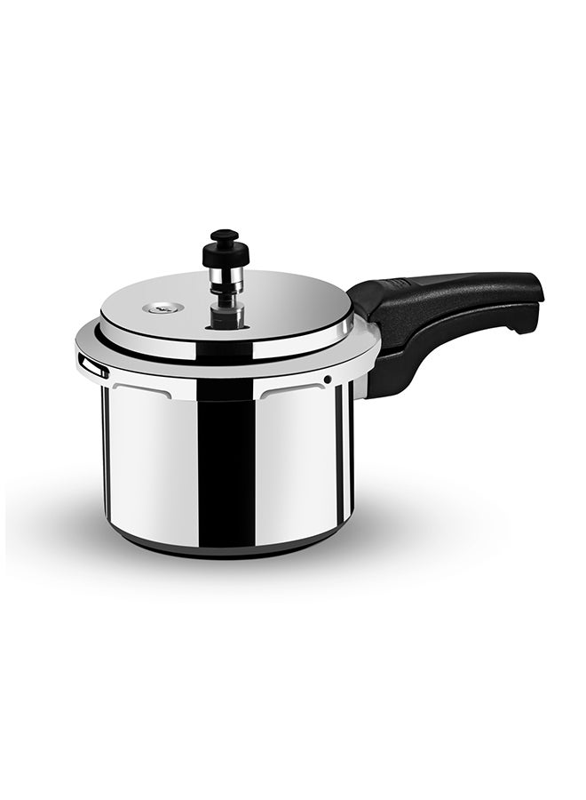 3L Aluminium Pressure Cooker Heavy Duty Induction Compaitable Uniform Heating Convenient To Use High Quality Aluminium Silver