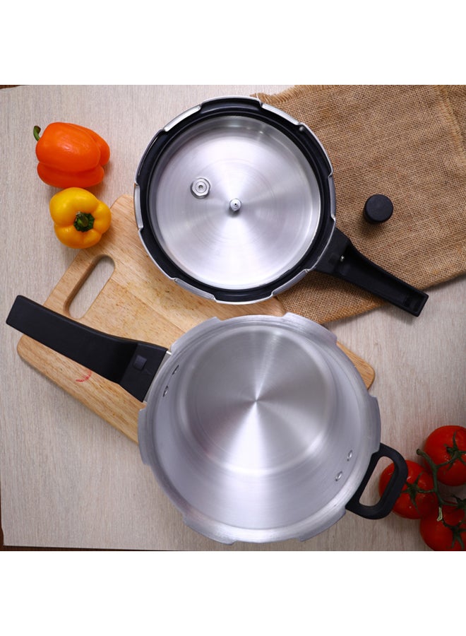 3L Aluminium Pressure Cooker Heavy Duty Induction Compaitable Uniform Heating Convenient To Use High Quality Aluminium Silver