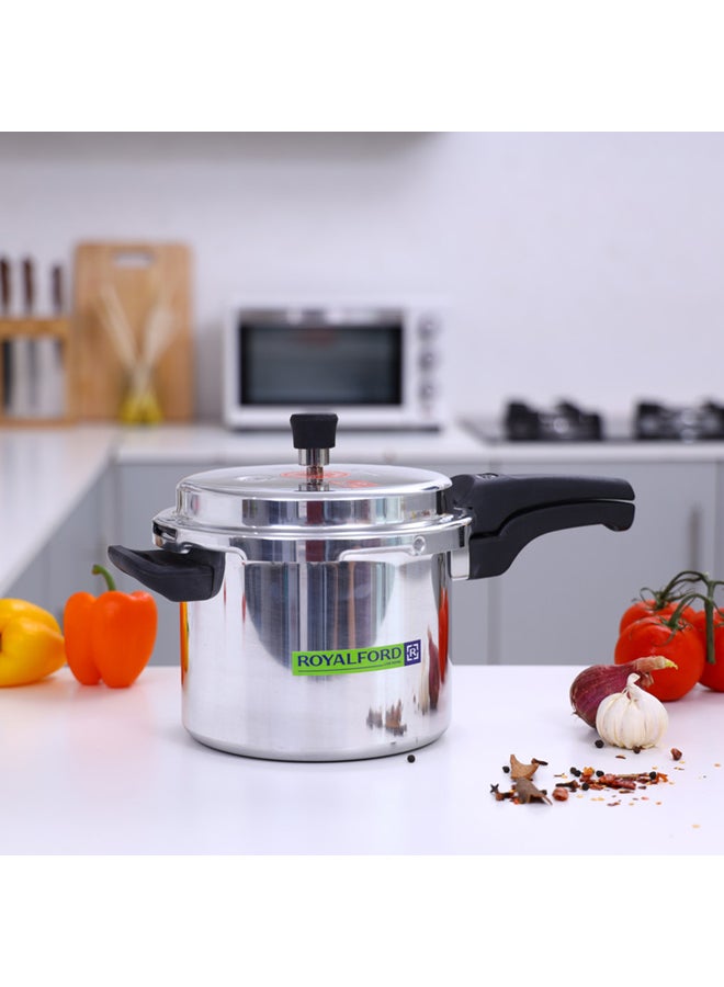 3L Aluminium Pressure Cooker Heavy Duty Induction Compaitable Uniform Heating Convenient To Use High Quality Aluminium Silver