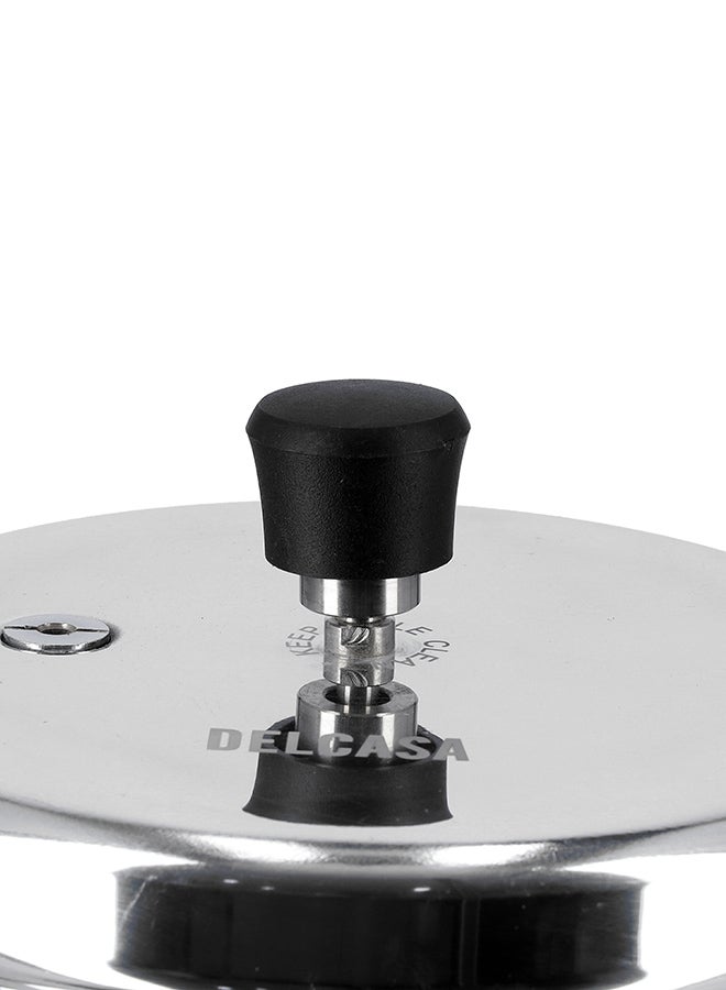 Aluminium 5Liter Lightweight And Durable Fast And Energy Efficient Cooking Pressure Cooker With Out Lid Silver 5Liters