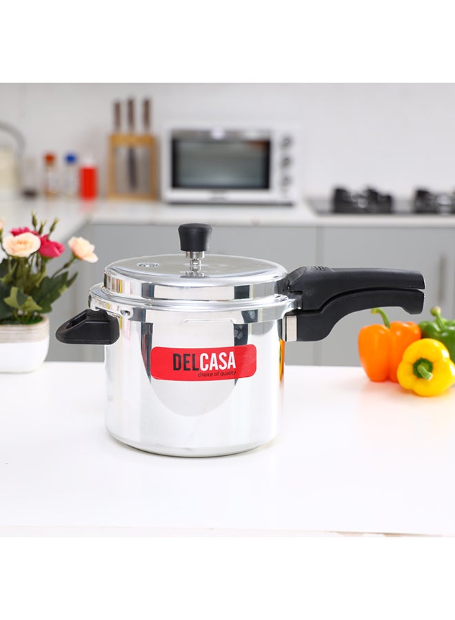Aluminium Lightweight & Durable Fast And Energy Efficient Cooking  Pressure Cooker With Out Lid 5Liters