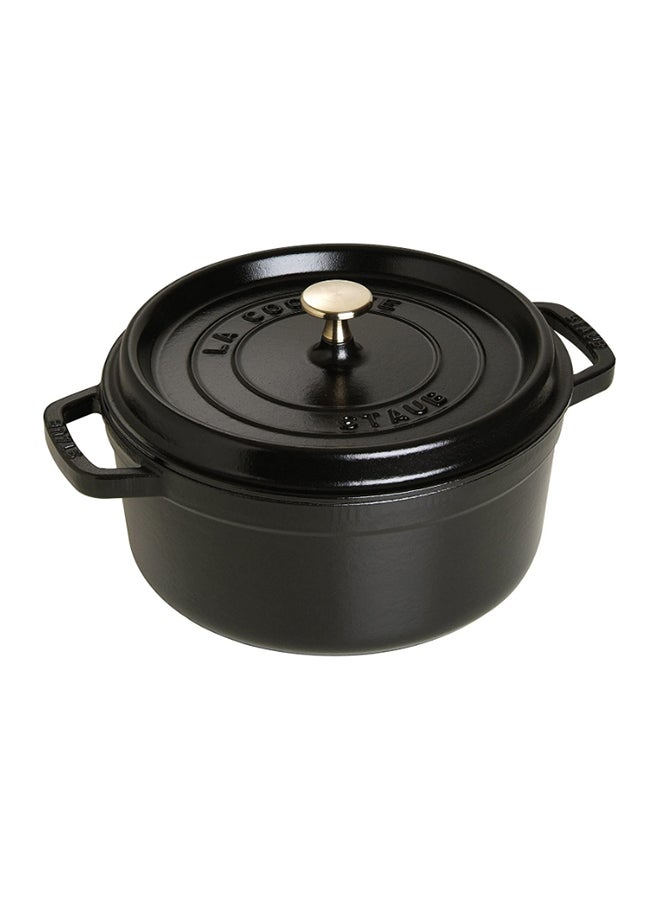 Round Casserole Matt Black 24cm