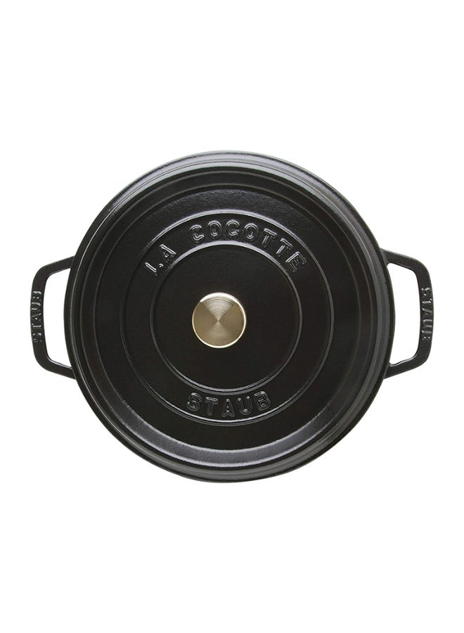 Round Casserole Matt Black 24cm