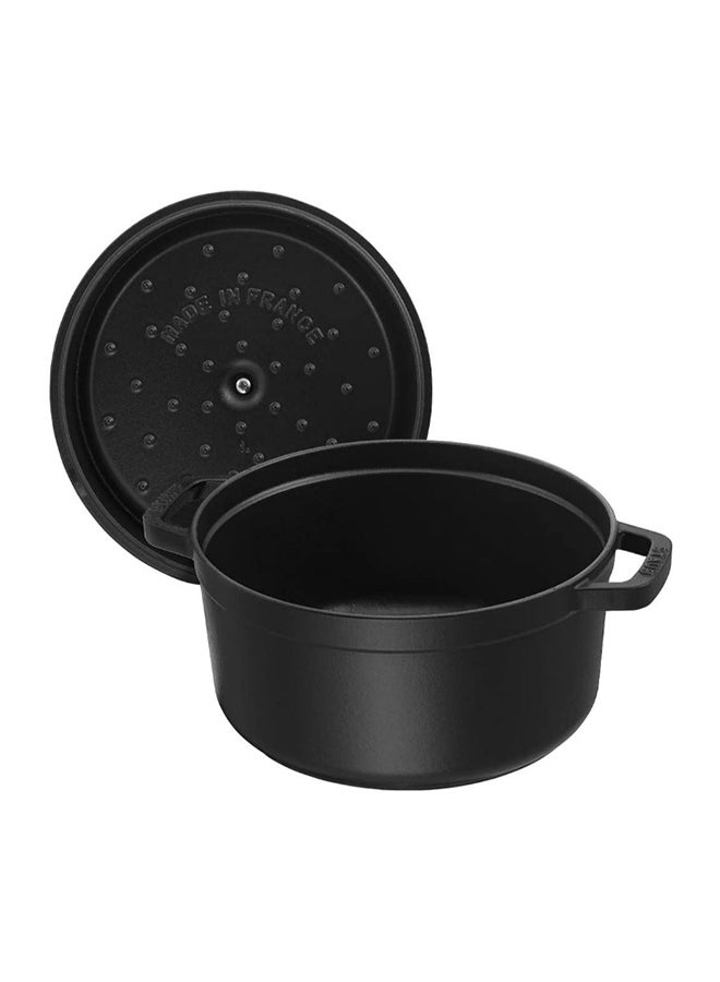 Round Casserole Matt Black 24cm