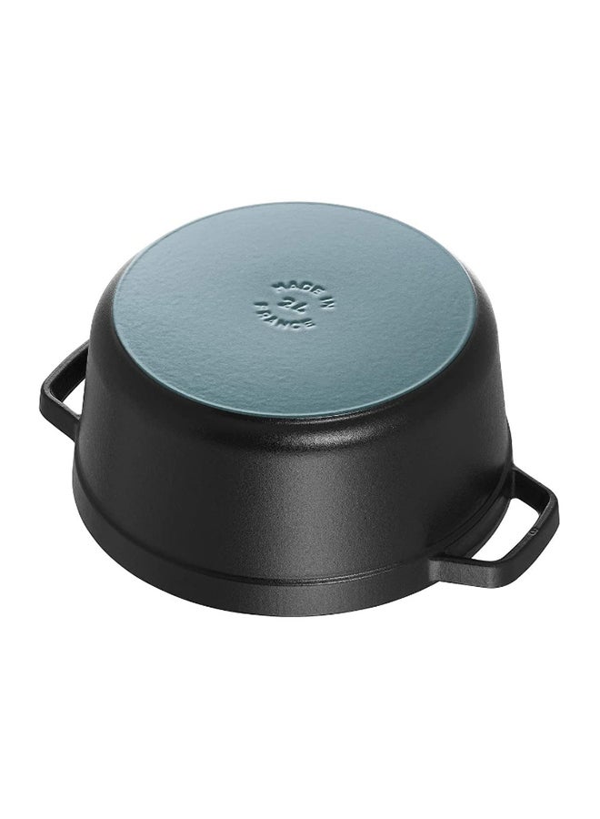 Round Casserole Matt Black 24cm