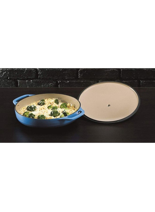 Enameled Covered Casserole Caribbean Blue 2.8Liters