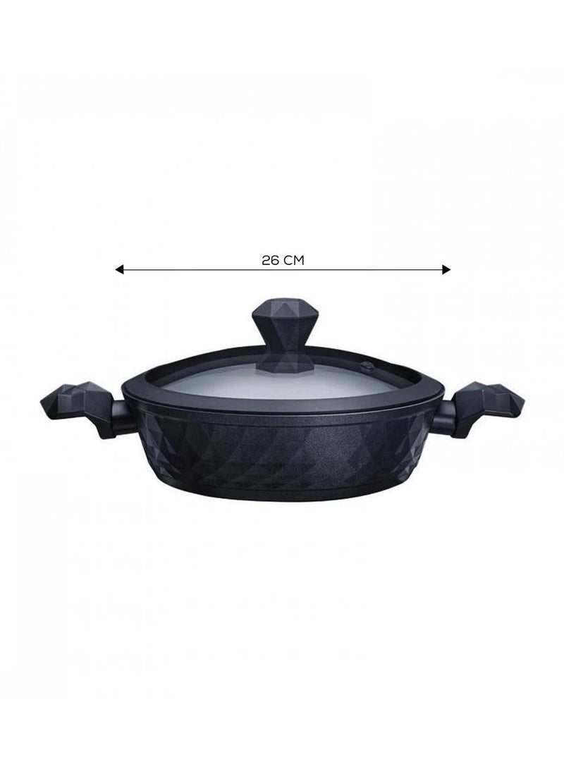 Karaca Bio Diamond Antibacterial Handles Casserole with Lid 26cm