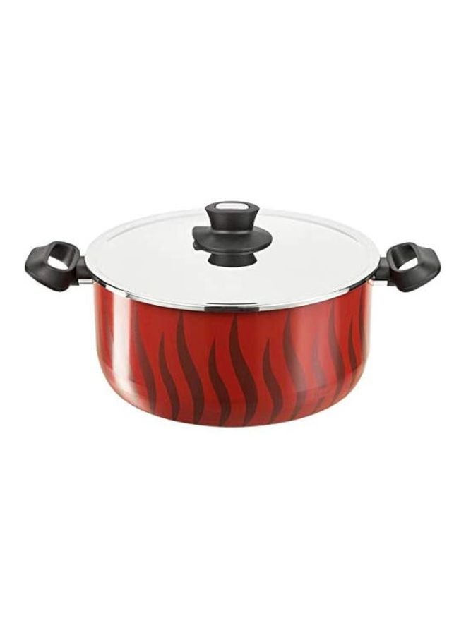Tempo Flame Casserole With Lid Red/Black