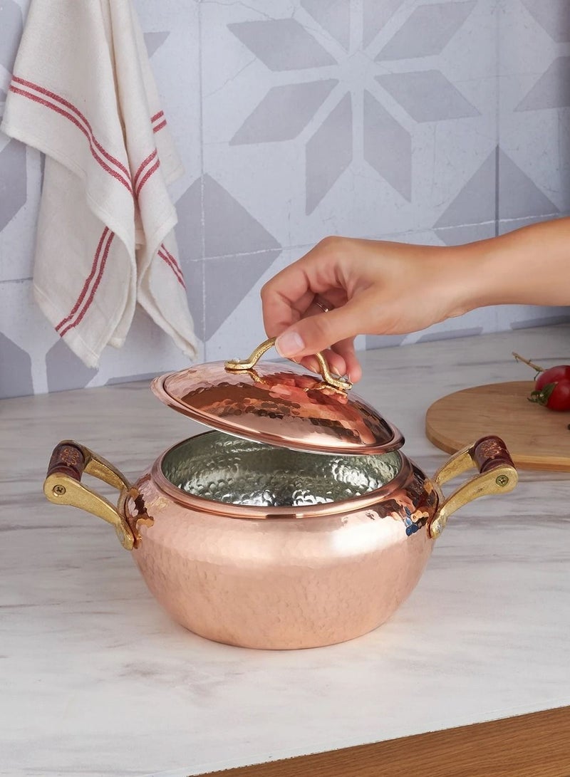 Karaca Copper Casserole Pot with Lid 16 cm