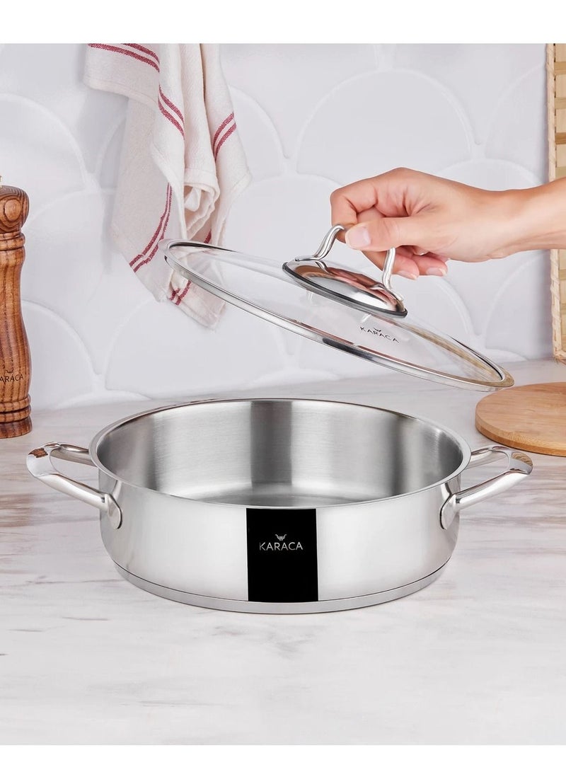 Karaca Bianca Stainless Steel Casserole with Lid 26cm